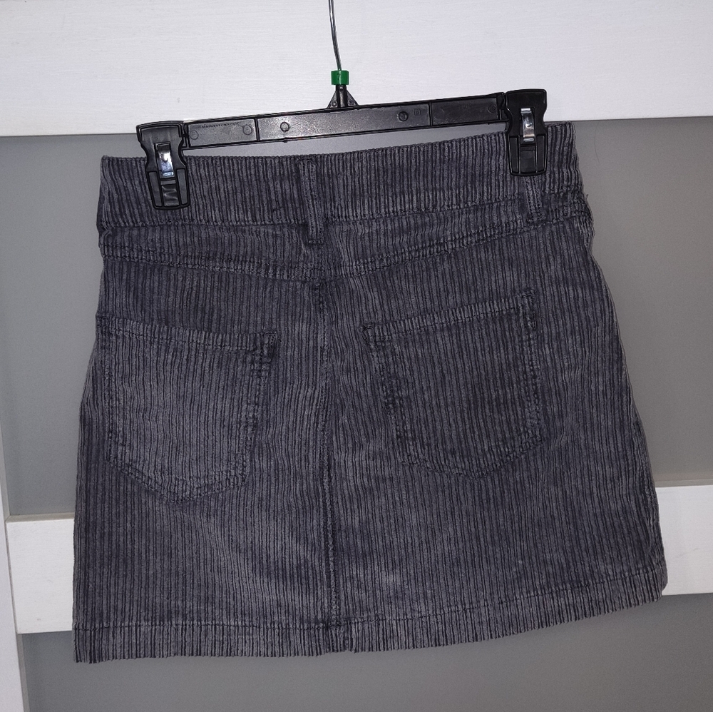 Arizona Jean Company Charcoal Button-Front Mini Skirt - Picture 2 of 4